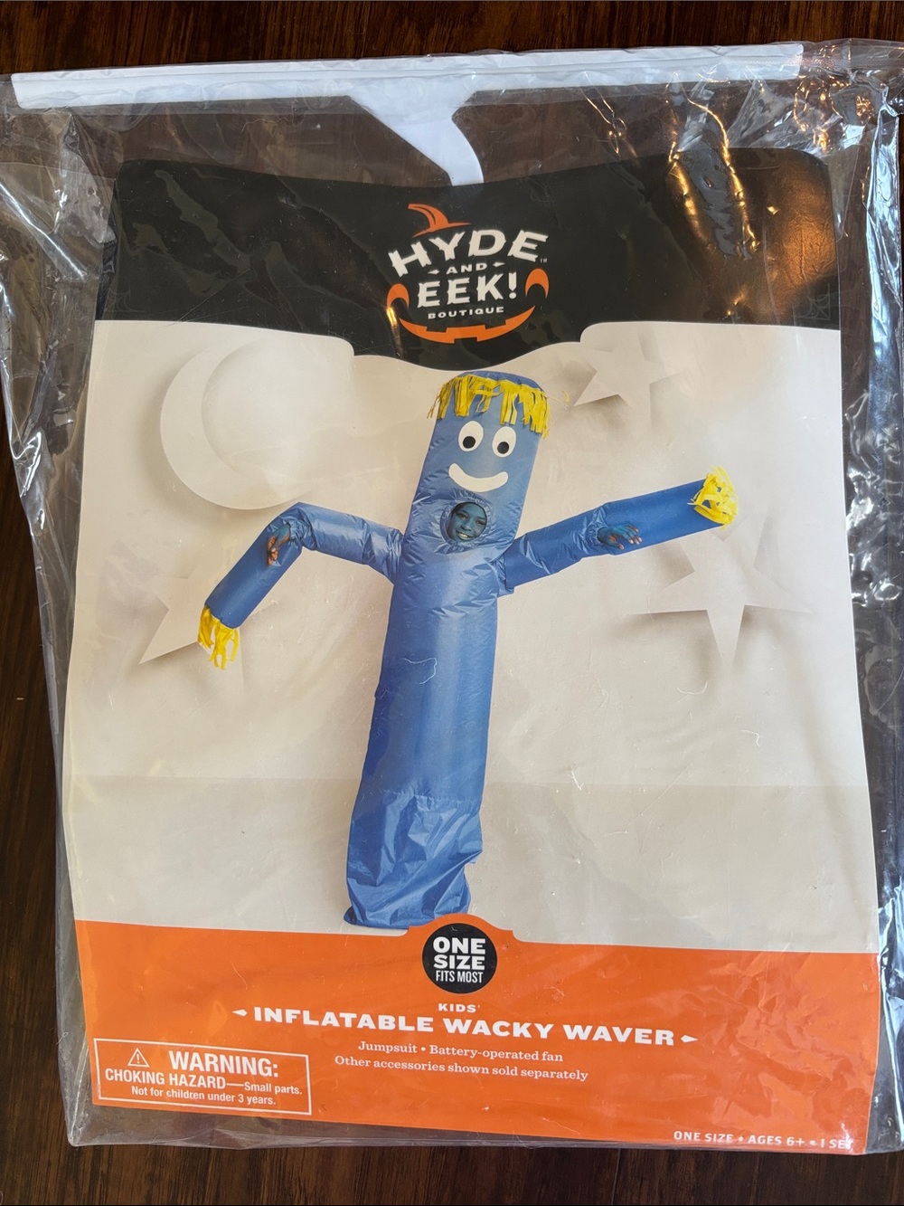 Kids Blue Inflatable Wacky Waver Costume